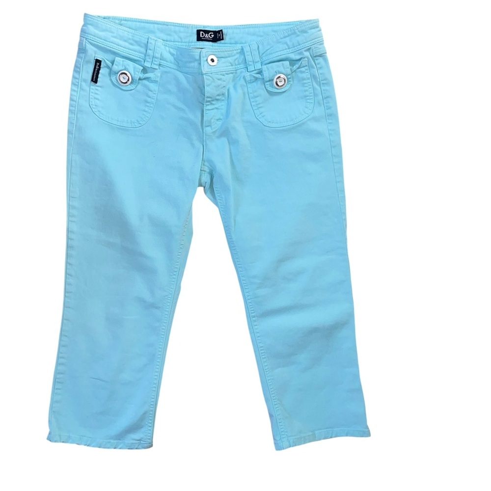 D&G Dolce Gabbana Light Blue Capri Pants/ jeans